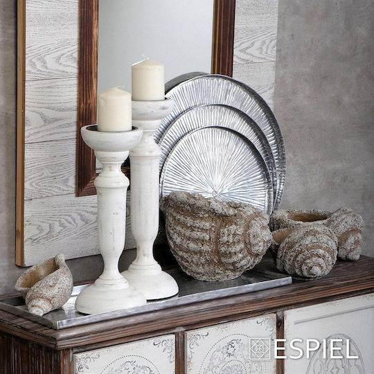 Espiel Metallic Round Decorative Tray Pandora 41x41cm