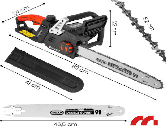 MalTec Gasoline Chainsaw 4.5kg with Blade 52cm and Easy Start