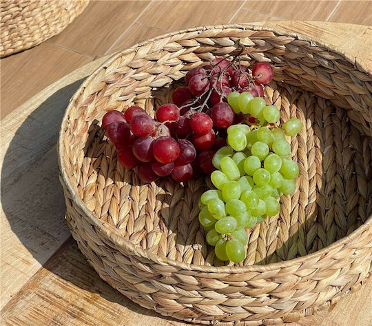 Nef-Nef Homeware Διακοσμητικός Δίσκος Korbweide Romano Rund 40x40x10cm 1Stück