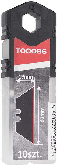 Set Trapezoidal Blades Cutters 60 X 19 X 0.6 Mm Sk2h 10 Pieces Tvardy T00086