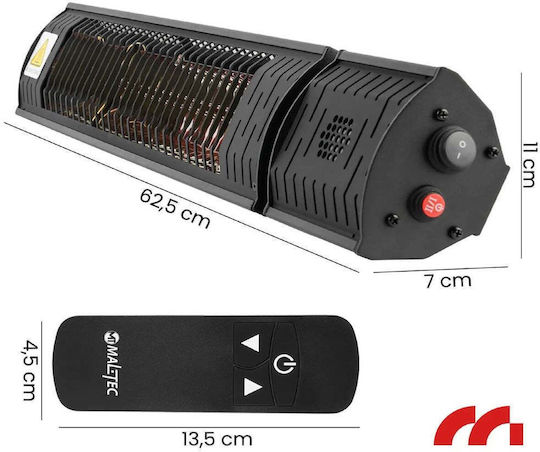 MalTec Ηλεκτρικό Κάτοπτρο Υπερύθρων με Ισχύ 2kW