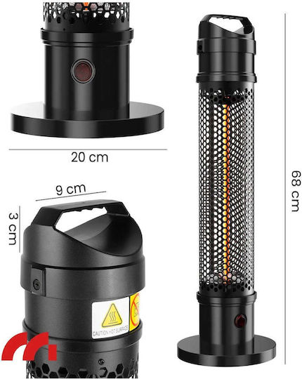 MalTec Ηλεκτρική Θερμάστρα Υπερύθρων με Ισχύ 1.2kW
