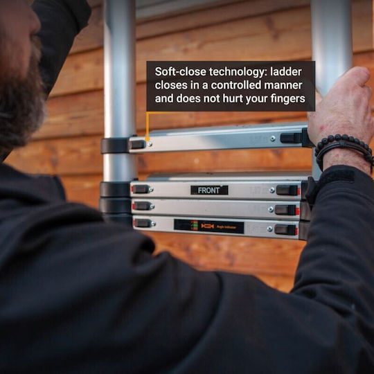 Batavia Telescopic Ladder Aluminum 11 of Steps with Maximum Height 3.27m