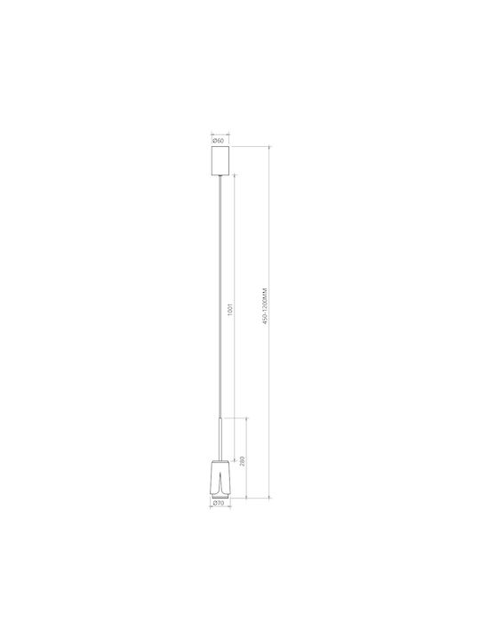 Eko Light Κρεμαστό Φωτιστικό Λευκό με Ντουί GU10