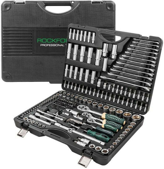 Rockforce RockForce Ратчетни и гнездови гарнитури 1\2" & 1\4" & 3\8" 216бр
