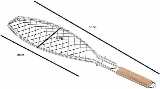Activa Doppelt Metallischer Grillrost für Fisch 31.5cmx13cmcm