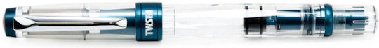 Twsbi Diamond Stilou Extra Fine Roșu Din Aluminiu Cu Cerneală Albastră