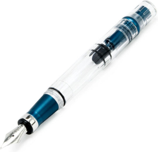 Twsbi Diamond Stilou Extra Fine Roșu Din Aluminiu Cu Cerneală Albastră