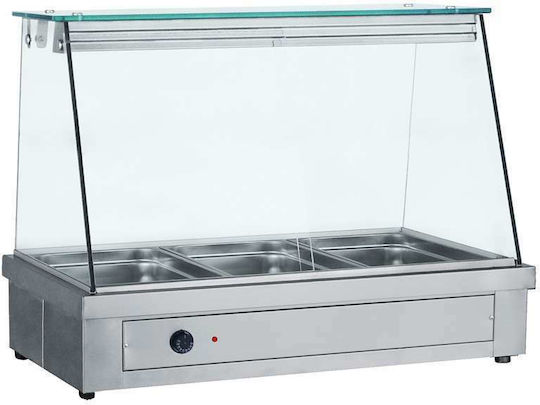 Bambas Frost Vitrină încălzită Ben Marie cu 4 Locuri pentru Gastronomi și Putere 1500W L138 x l70 x Î77 cm