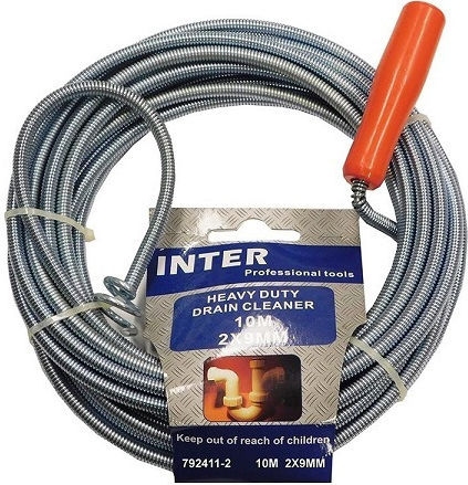 Inter Abflussreiniger Drainageentstopfer aus Stahl 3m mit Maximalem Drahtstärke von 5,5mm