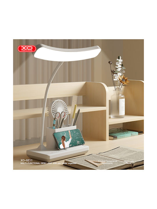 XO Tabletop Rechargeable LED Office Lamp in White Color