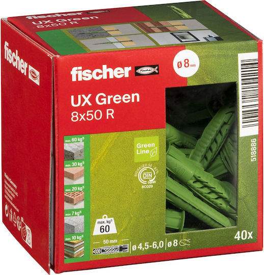 Dibluri universale Fischer Ux Green 8x50 R