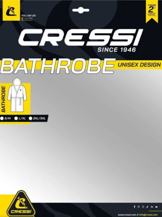 Cressi Cotton Bathrobe Black Yellow