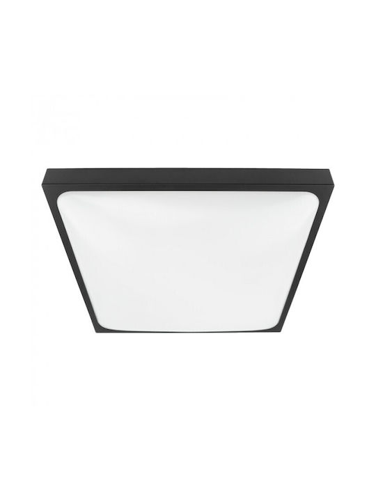 Eco Light Deckenleuchte montieren 29.5cm Schwarz mit Lampenbirnensockel E27