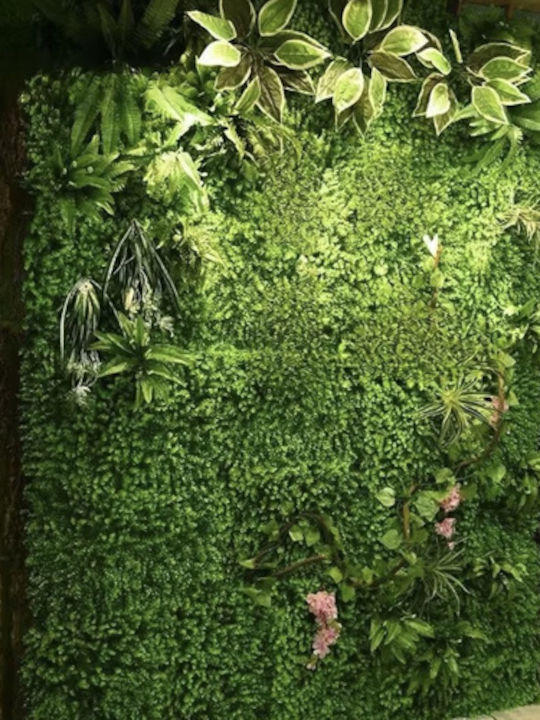 Artificial Foliage On Trellis Plastic Mesh Green Boxwood 40x60cm Gardlov