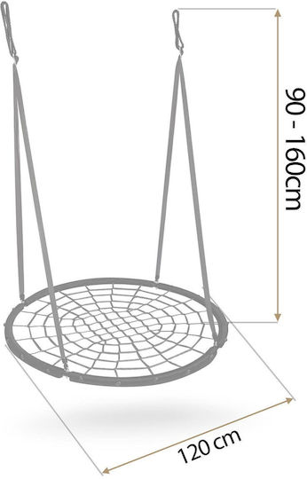 NEO Sport Висяща Гнездо Люлка 120x120см Сива