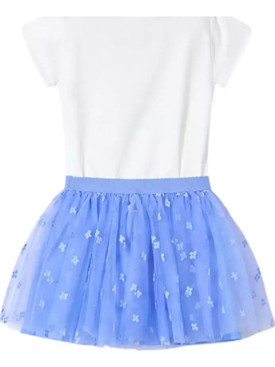 Mayoral Kids Set with Blue Skirt 2 Pieces