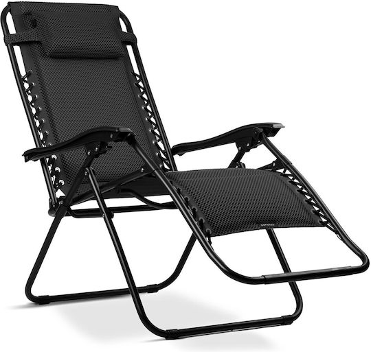 Folding Garden Lounger Cushion Sofotel Chillwell Soft Black