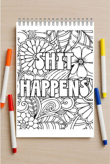 Adult Coloring Book Color Me Angry Swear Words Edition Mandala 50 Illustrations A5 100 Pages