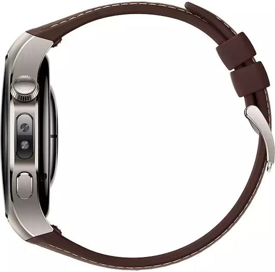 Huawei Watch 5 Titanium 46mm Waterproof with eSIM and Heart Rate Monitor (Brown)