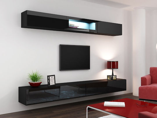 TV Stand Vigo Black Gloss M140xD30xH40cm