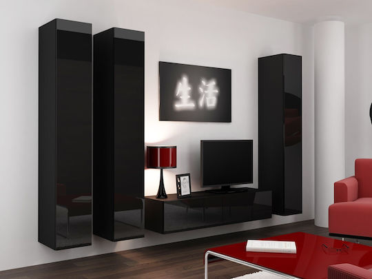 TV Stand Vigo Black Gloss M140xD30xH40cm