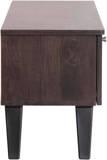 TV-Möbel Hölzernes Iren Walnut-black L120xB32.5xH21cm