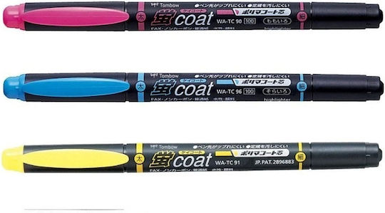 Tombow Set 3 Marker Dual-Tip Textmarker Neonfarben
