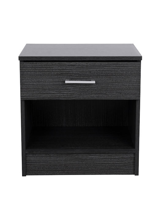 Wooden Bedside Table Zebrano 45x35.5x47cm