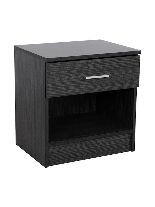 Wooden Bedside Table Zebrano 45x35.5x47cm