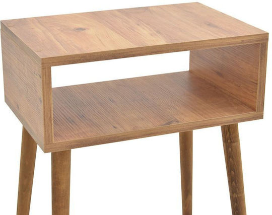 Bedside Table Hank Wooden Beige 45x30x60cm