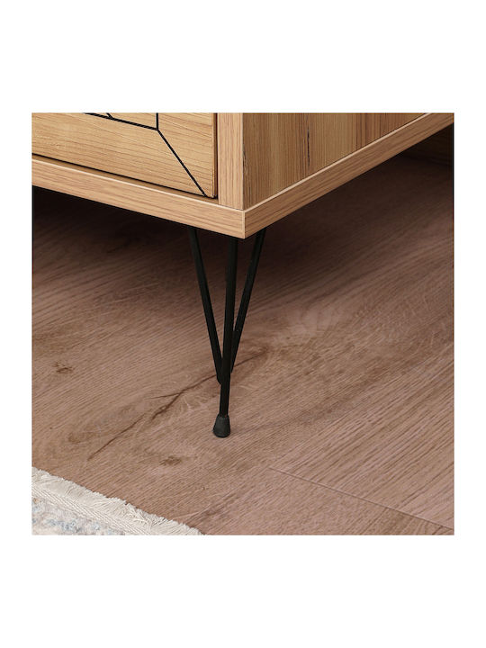 Комод Luna Дървен Brown/Black 55x50x65см