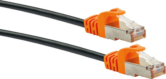 Schwaiger S/FTP Cat.7 (10Gbps) Καλώδιο Δικτύου Ethernet 2m Μαύρο