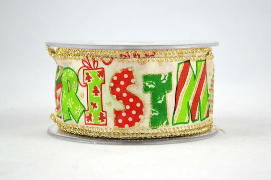 Merry Christmas Ribbon 5/6.7cm X 9.1m Red