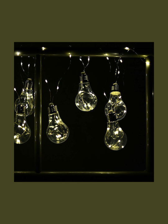 Garland 10 Bulbs Warm Transparent Cable 100 LED