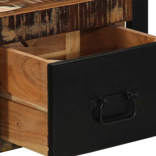 Κομοδίνα Ξύλινα Πολύχρωμα 2τμχ 25x40x35cm