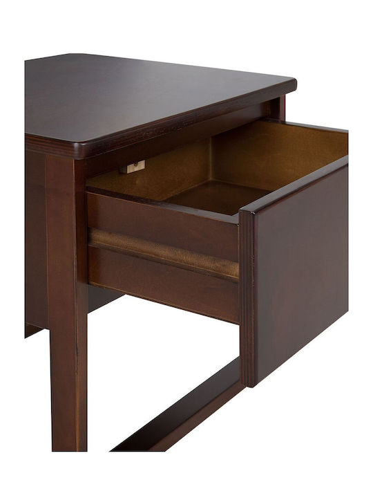 Beliani Wooden Bedside Table Dark Wood Giulia