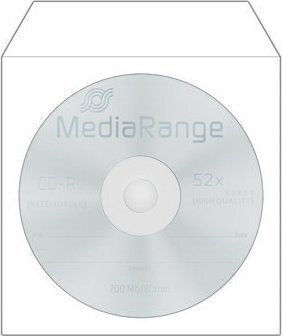 MediaRange Φάκελος για 1 Δίσκο Λευκό