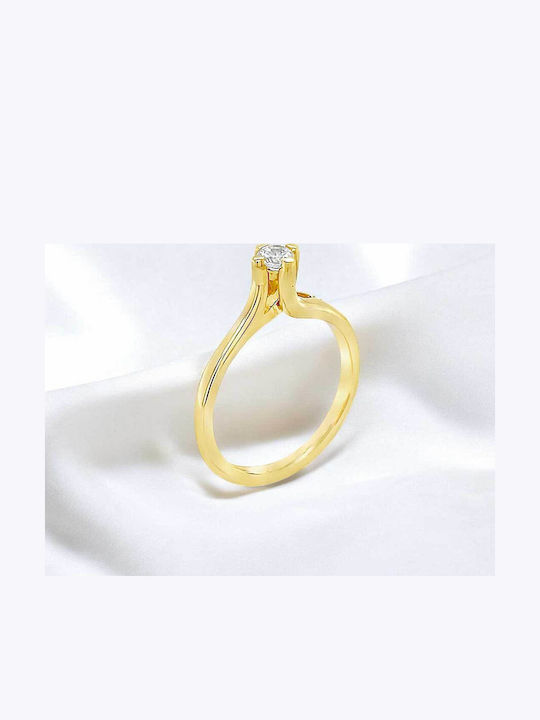 Xryseio Inel Solitar din Aur 14K