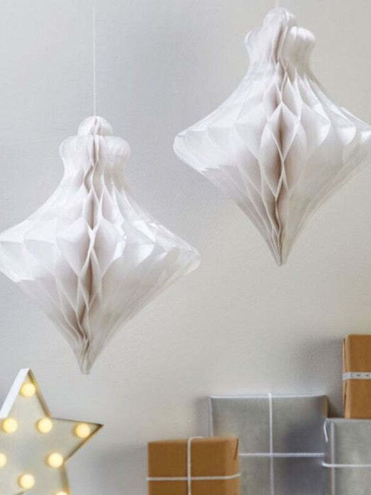 Weiße Honigwaben-Diamantförmige Weihnachtsdekoration