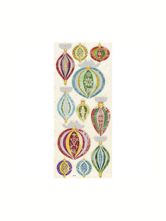 Set of 3D Effect Stickers 6 Sheets 10x23cm Christmas 1