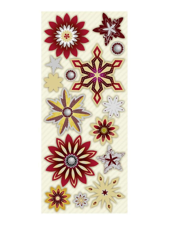 Set of 3D Effect Stickers 6 Sheets 10x23cm Christmas 1