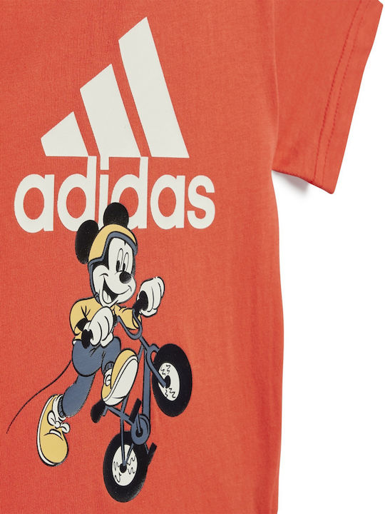 Kinder-Set mit Shorts Sommer 2Stück Bright Red x Disney Mickey Mouse