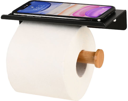Estia Bamboo Essentials Wall-mounted Paper Holder Bamboo Black