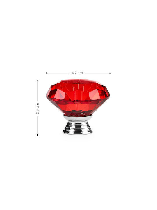 Mâner Pentru Mobilier Din Cristal În Culoare Roșie Diametru 40mm