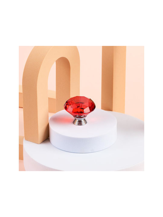 Mâner Pentru Mobilier Din Cristal În Culoare Roșie Diametru 40mm