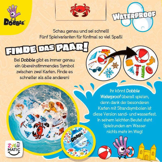 Настолна игра Dobble Waterproof за 2-8 играчи 6+ години (GER) Asmodee