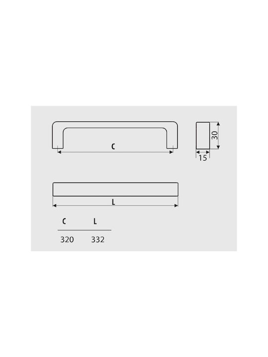 Gamet Handle Furniture made of Metallic Navy Blue 1pcs