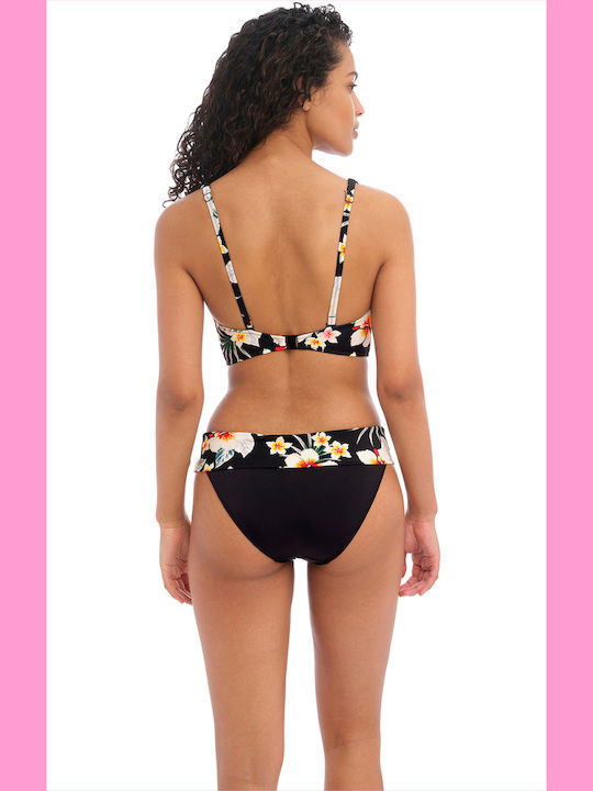 Underwire Sports Bra Bikini Top Havana Sunrise Black Floral