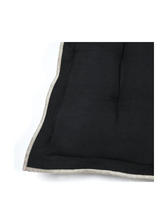 Μαξιλάρι Καρέκλας Κήπου Black Black Cud092006gal 38x38εκ.